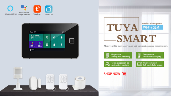 Tuya GSM Dokunmatik Ekranlı Ev Güvenlik Sistemleri 850/900/1800/1900MHz