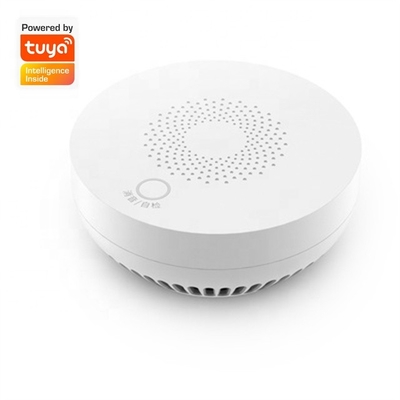 Plastik Kapak Akıllı Alarm Duman Zigbee Dedektörü Tuya App Kontrol Ev Sensörü