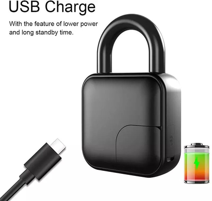 Tuya Anahtarsız Parmak İzi Asma Kilit IP65 Su Geçirmez USB Şarjlı Çinko Alaşım