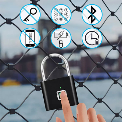 Tuya App Kontrol Akıllı Parmak İzi Asma Kilit Anahtarsız USB Kapı Bavul Çekmecesi İçin Şarj