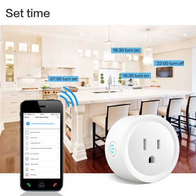 Tuya Wifi Elektrik Akıllı Priz ABD Standart 16A Kablosuz Uzaktan Kumanda