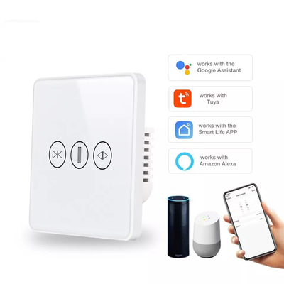 WiFi/Zigbee Akıllı Perde Anahtarı Sesle Kontrol Google Asistan Dokunmatik Ekran Anahtarı