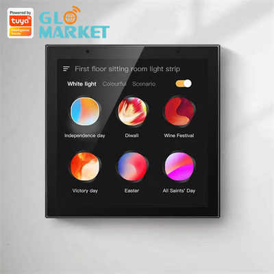 Akıllı Ev Dokunmatik Ekran Kontrol Paneli Wifi 4 İnç Müzik Sistemi Tuya Zigbee Gateway