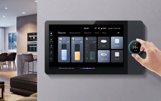 Wifi Akıllı Kontrol Paneli 7 İnç Ev Arka Plan Müzik Sistemi Tuya Zigbee Ağ Geçidi