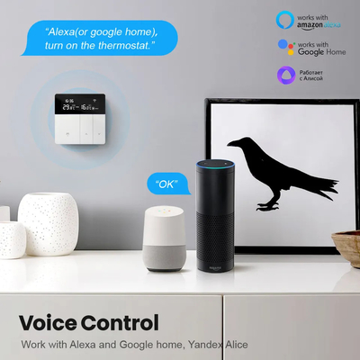 Akıllı Dijital Wifi Kablosuz Termostat Uygulama Kontrolü Kazan Isıtma İçin Akıllı Ev