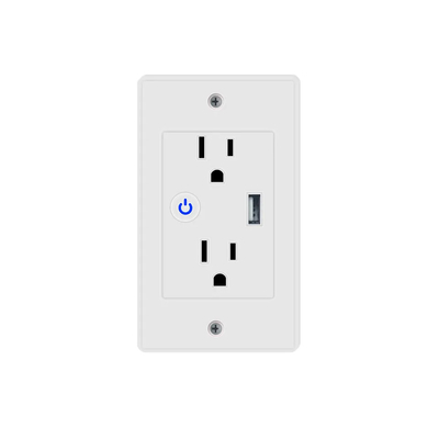 Tuya 2.4GHz Wifi Duvar Prizi Elektrik Akıllı Priz, 1 USB Bağlantı Noktalı