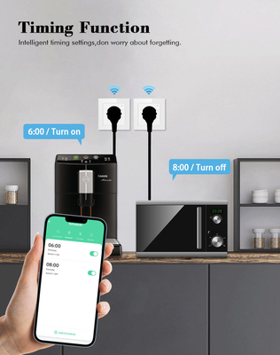 Tuya Wifi Akıllı 16 Amp Priz İngiltere Uzaktan/Sesle Kontrol Cam Panel Akıllı Elektrik Prizi