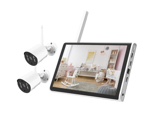 Glomarket Smart Tuya Wifi NVR Kiti 4CH Kamera 1080P 10.1 İnç LCD NVR Kiti