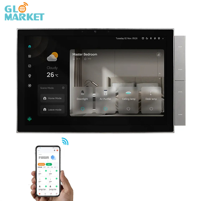 10 inç ekranlı akıllı ev kontrol paneli Ble Zigbee Gateway Bina interkomu uyumlu