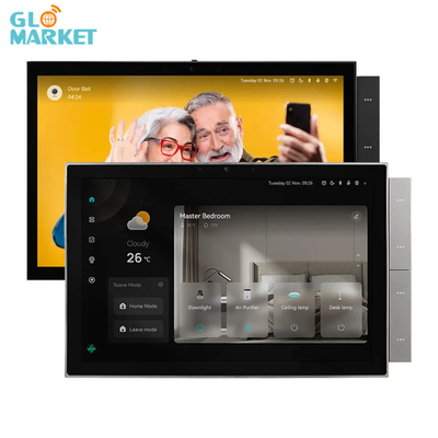 10 inç ekranlı akıllı ev kontrol paneli Ble Zigbee Gateway Bina interkomu uyumlu