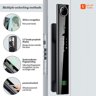 4200mah Büyük Lityum Pil Akıllı Kapı Kilitli Kedinin Gözü İzleme Kamerası