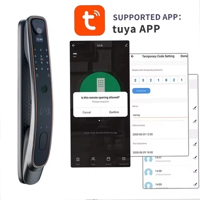 Tuya yüz tanıma akıllı kapı kilidi WiFi/zigbee parmak izi/parmak damarı opsiyonel kedi gözü yakalama