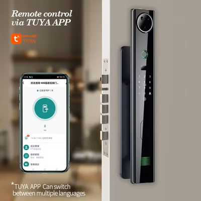 Glomarket Tuya Akıllı 3B Yüz Tanıma Otomatik Kilit Kedim Göz Biyometrik Parmak izi Dijital Şifre Kapı Kilit