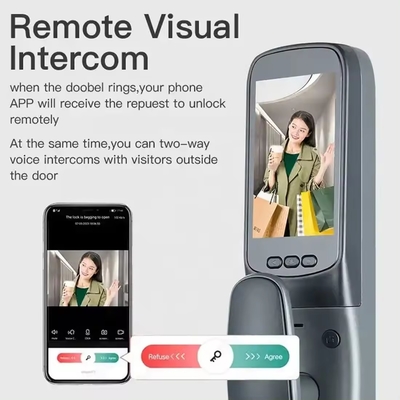 Glomarket Tuya Akıllı Kapı Kilit 3D Yüz Tanıma Otomatik Akıllı Kilitler Kamera Akıllı Biyometrik Güvenlik Kapı Kilitleri