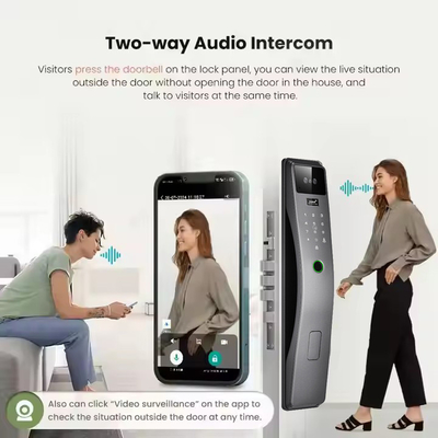 Glomarket 3d Yüz Tanıma Akıllı Kapı Kilit Tuya Gerçek Zamanlı Video Intercom Wifi Akıllı Kapı Kilit Palma Baskı ile