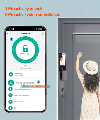 Glomarket 3d Yüz Tanıma Akıllı Kapı Kilit Tuya Gerçek Zamanlı Video Intercom Wifi Akıllı Kapı Kilit Palma Baskı ile