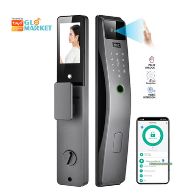 Glomarket 3d Yüz Tanıma Akıllı Kapı Kilit Tuya Gerçek Zamanlı Video Intercom Wifi Akıllı Kapı Kilit Palma Baskı ile