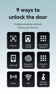 Glomarket Tuya Wifi Akıllı Kilit Alüminyum Ahşap Kapı Yüz Tanıma El izi Biometrik Parmak izi Dijital Akıllı Kilit