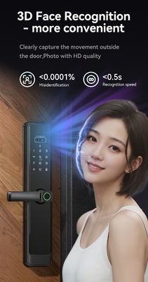 Glomarket Tuya Wifi Akıllı Kilit Alüminyum Ahşap Kapı Yüz Tanıma El izi Biometrik Parmak izi Dijital Akıllı Kilit