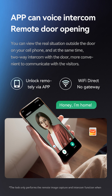 Glomarket Tuya Wifi Akıllı Kilit Alüminyum Ahşap Kapı Yüz Tanıma El izi Biometrik Parmak izi Dijital Akıllı Kilit