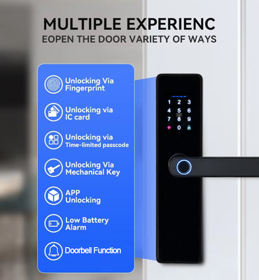 Glomarket Akıllı Cerradura Fechadura Dijital Tuya Ttlock Kilit Rfid Kart Şifre Parmak izi Akıllı Kapı Kilit