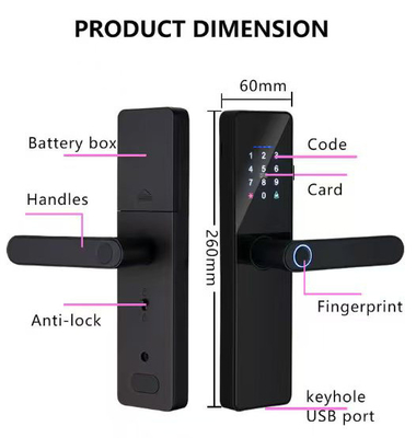 Glomarket Akıllı Cerradura Fechadura Dijital Tuya Ttlock Kilit Rfid Kart Şifre Parmak izi Akıllı Kapı Kilit