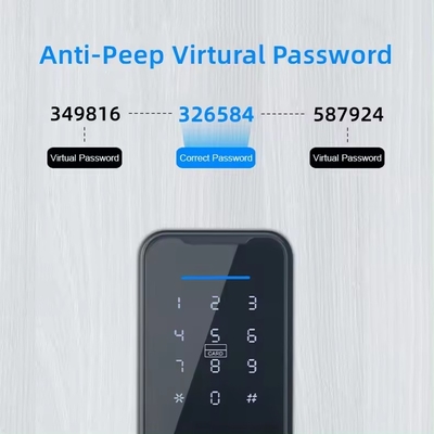 Glomarket Wifi Tuya Akıllı Kapı Kilit Alüminyum Parmak izi Şifre Kart Anahtar Kilit Açma Biyometrik Dijital Akıllı Kilit
