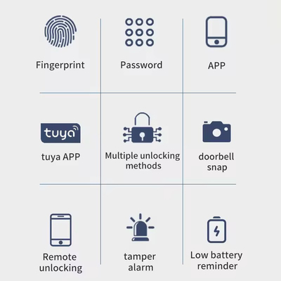 Glomarket Wifi Biometrik Elektronik Tuya Uygulama Uzaktan Akıllı Kilit Akıllı Parmak izi Kapı Kilit Kedinin Gözüyle
