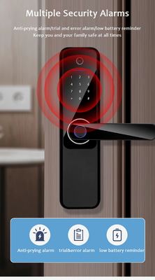 Glomarket Wifi Biometrik Elektronik Tuya Uygulama Uzaktan Akıllı Kilit Akıllı Parmak izi Kapı Kilit Kedinin Gözüyle