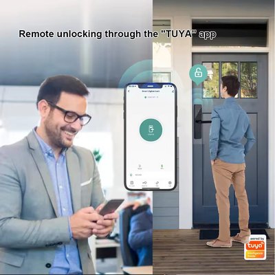 Glomarket Ev Daire Tuya Akıllı WiFi Dijital Kapı Kilit Telefon APP Uzaktan Kumanda Güvenlik Parmak izi Akıllı Kapı Kilit