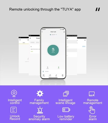 Glomarket Ev Daire Tuya Akıllı WiFi Dijital Kapı Kilit Telefon APP Uzaktan Kumanda Güvenlik Parmak izi Akıllı Kapı Kilit