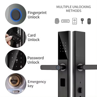 Glomarket Tuya Akıllı WiFi Dijital Kapı Kilit Kodu RFID IC Kart Akıllı Telefon Uygulaması Kilit Açma Biyometrik Parmak izi Akıllı Kilit