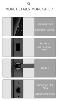 Glomarket Tuya Akıllı WiFi Dijital Kapı Kilit Kodu RFID IC Kart Akıllı Telefon Uygulaması Kilit Açma Biyometrik Parmak izi Akıllı Kilit