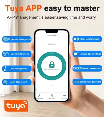 Glomarket Tuya Akıllı Güvenlik Dijital Kapı Kilitleri Biometrik Parmak İzleri Eldiven Akıllı Kilit Otel Daire Oda Kilitleri Fabrika Fiyatı