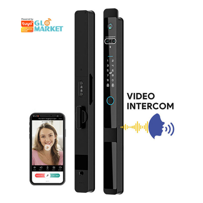 Glomarket Tuya 3d Face Cerradura Akıllı Otomatik Elektrikli Wifi Kamera Parmak izi Dijital Akıllı Kapı Kilit