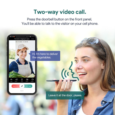 Glomarket Tuya 3d Face Cerradura Akıllı Otomatik Elektrikli Wifi Kamera Parmak izi Dijital Akıllı Kapı Kilit