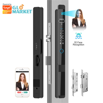 Glomarket Tuya 3d Face Cerradura Akıllı Otomatik Elektrikli Wifi Kamera Parmak izi Dijital Akıllı Kapı Kilit