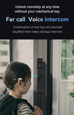 Glomarket Tuya 3d Face Cerradura Akıllı Otomatik Elektrikli Wifi Kamera Parmak izi Dijital Akıllı Kapı Kilit