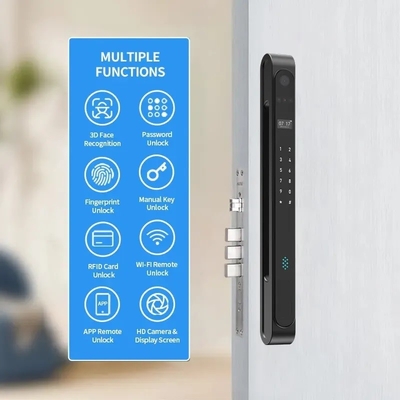 Glomarket Dış Su geçirmez Ip68 Dijital Elektronik Tuya Akıllı Kilitler Parmak izi Alüminyum Çelik Kaydırma Cam Kapı Kilitleri