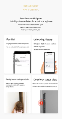 Glomarket 3D Yüz Tanıma Tuya Wifi Alüminyum Kaydırma Kapı Kilit Su geçirmez Parmak izi Akıllı Dijital Kilit Cam Kapı Kilit