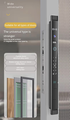 Glomarket 3D Yüz Tanıma Tuya Wifi Alüminyum Kaydırma Kapı Kilit Su geçirmez Parmak izi Akıllı Dijital Kilit Cam Kapı Kilit