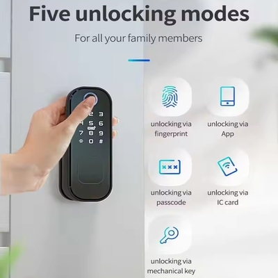 Glomarket Akıllı Ev Su geçirmez Akıllı Elektrikli Kenar Kilit Tuya APP Kontrolüyle Wifi Dış Kapı Kapısı Parmak izi Akıllı Kilit