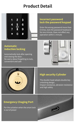 Glomarket Tuya Su geçirmez Dijital TTLock Uzaktan Kilit Açma Çift taraflı Parmak izi Akıllı Kilit