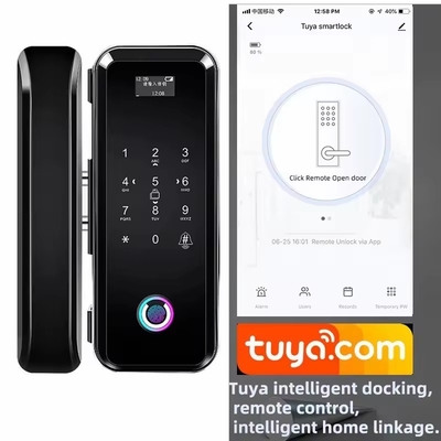 Glomarket Akıllı Tuya Wifi Cam Kapı Kilitli Parmak izi Dijital Klavye Parola Kilitli Akıllı Bağlantı Uzaktan Kilit Açma