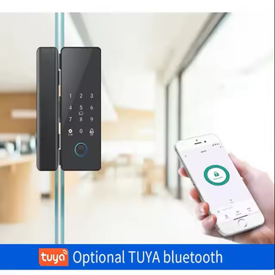 Glomarket Tuya Akıllı Cam Kapı Kilit Biometrik Parmak izi BLE Akıllı Elektronik Kilit Ofis için Cam kapı