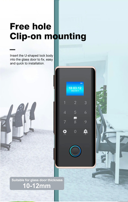 Glomarket Akıllı Cam Kapı Kilitli Wifi Uzaktan Kontrol Tuya uygulaması Ofis Kilitli Kart Dijital Biyometrik Parmak izi Kapı Kilitli