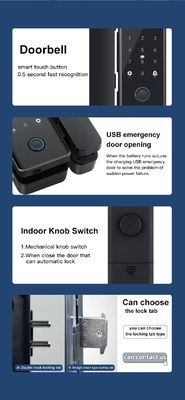 Glomarket Akıllı Cam Kapı Kilitli Wifi Uzaktan Kontrol Tuya uygulaması Ofis Kilitli Kart Dijital Biyometrik Parmak izi Kapı Kilitli