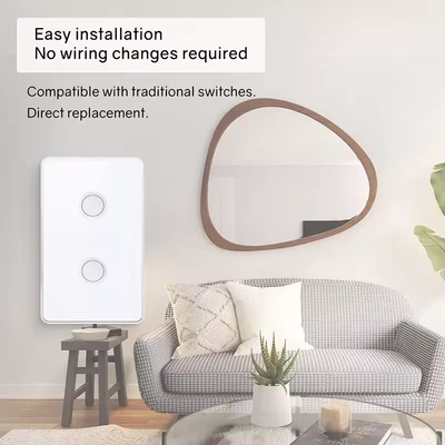 Tuya US Wifi / Zigbee Tempered Glass Concave Button Touch Light Switch 1/2/3/4 Gang Wifi Duvar Değiştiricisi