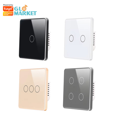 Glomarket Akıllı AB/İngiltere 1-4Gang Duvar Değiştiricisi WIFI/Zigbee Cam Panel Işık Değiştiricisi Google Alexa ile Tuya Akıllı Değiştiricisi