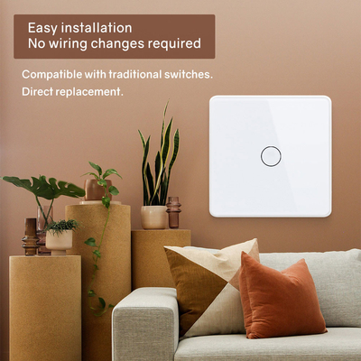 Glomarket Akıllı AB/İngiltere 1-4Gang Duvar Değiştiricisi WIFI/Zigbee Cam Panel Işık Değiştiricisi Google Alexa ile Tuya Akıllı Değiştiricisi